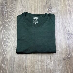 Minus33 Mens Green Merino Wool Crew Neck Short Sleeve T-Shirt Size L